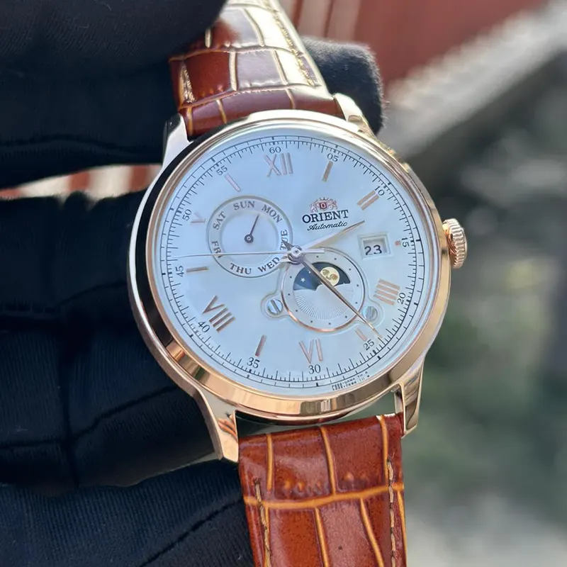 Orient Bambino Version 9 “Sun & Moon” Automatic Men's Watch- RA‑AK0801S